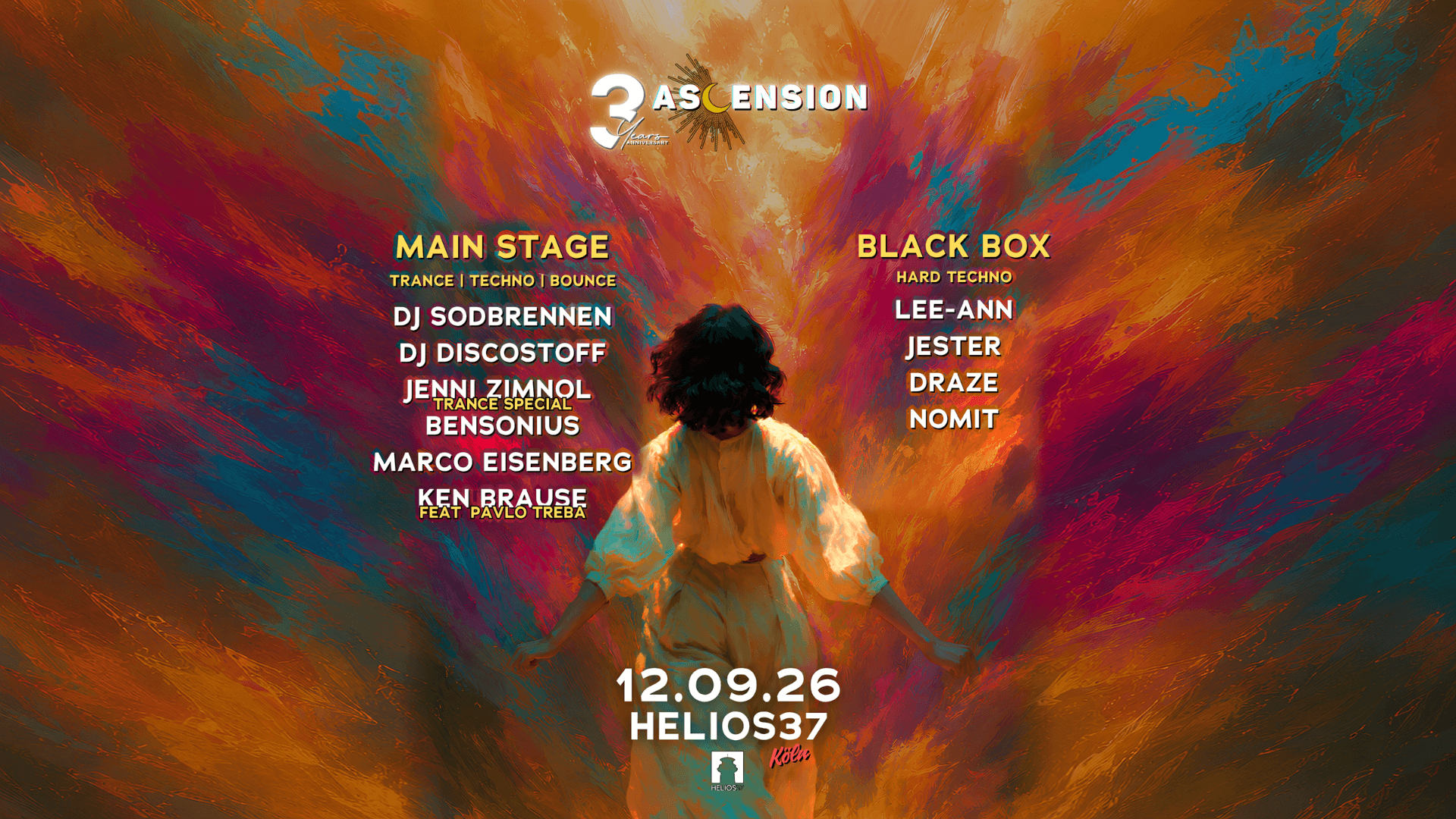 3 Years Ascension w/ DJ Sodbrennen, DJ Discostoff, Jenni Zimnol, Lee-Ann & more at Helios37