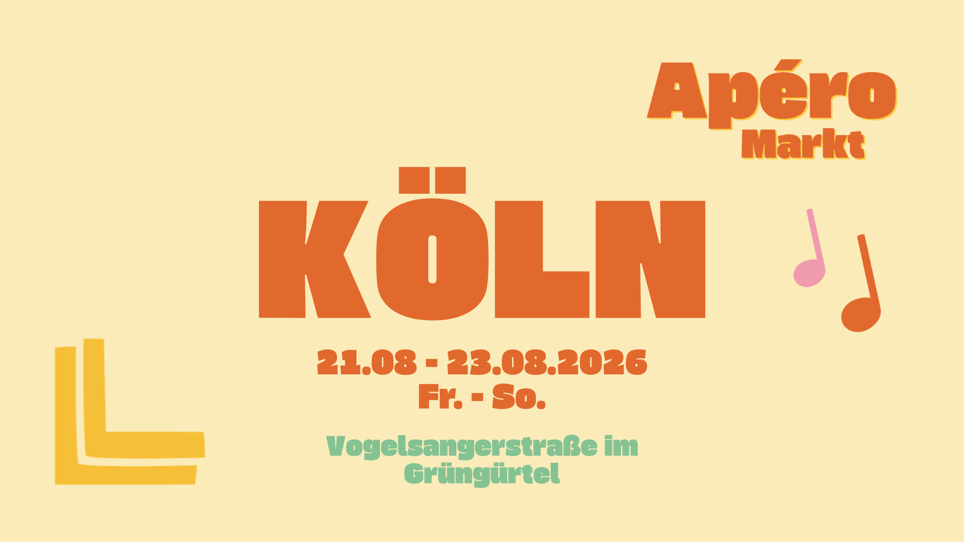 Apéro Markt Köln - Das Aperitif-Sommer-Pop-Up 21. – 23.08.2026