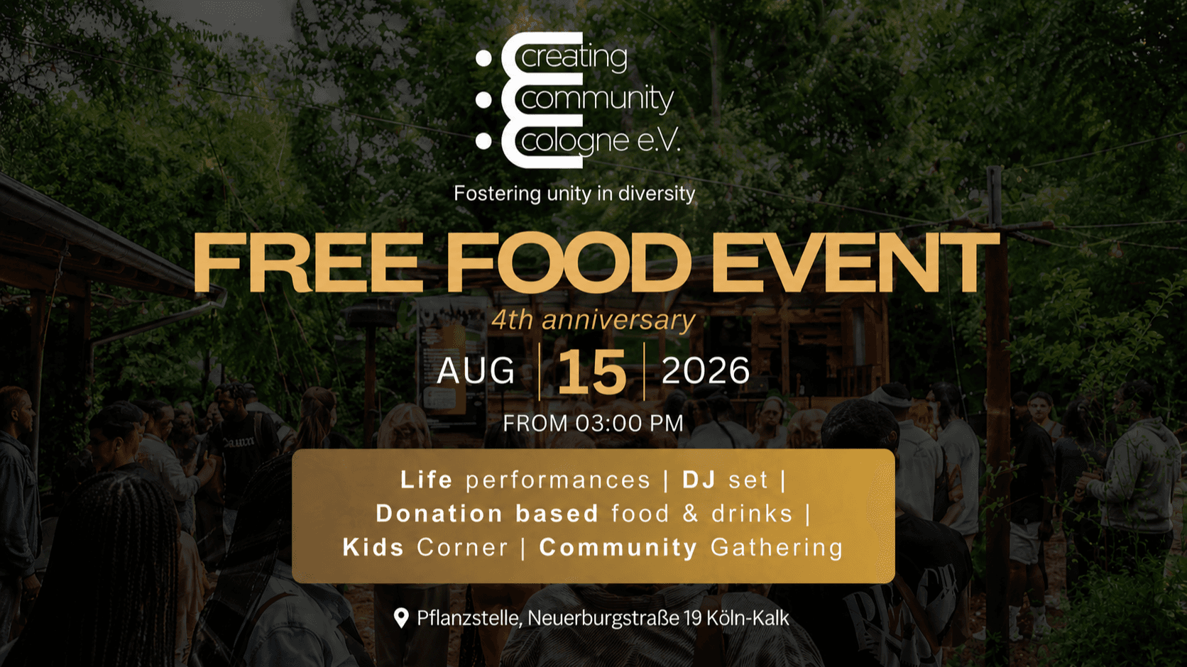 FREE FOOD EVENT by Creating Community Cologne e.V.