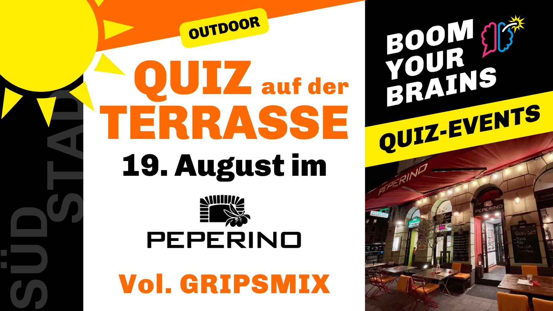 Terrassen-Quiz Südstadt | Vol. Gripsmix | Boom Your Brains