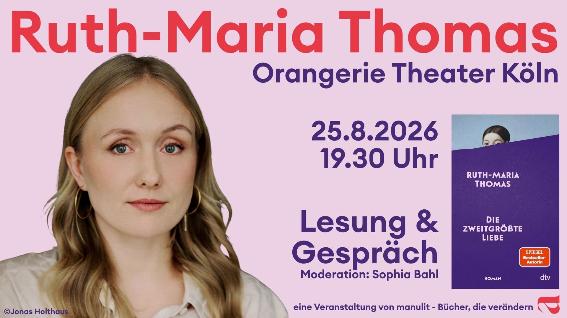 Ruth-Maria Thomas: Lesung & Gespräch "Die zweitgrößte Liebe"
