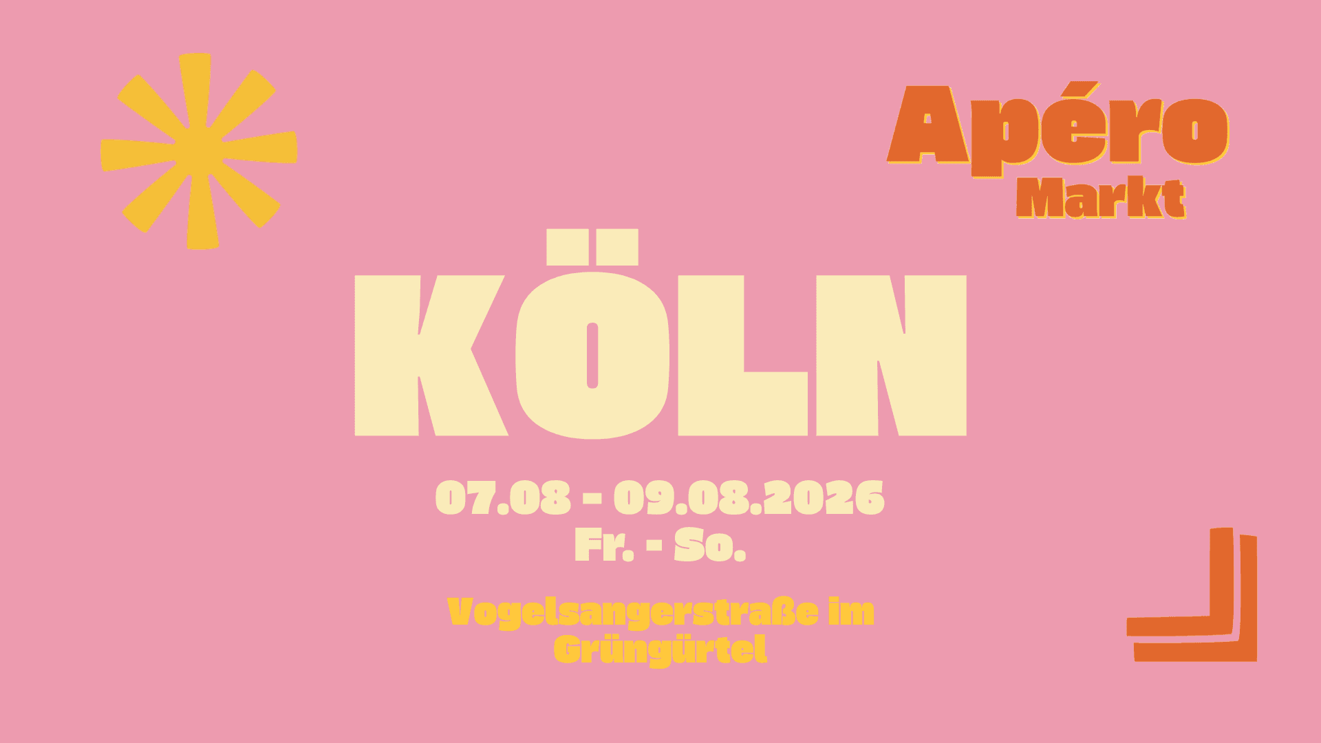 Apéro Markt Köln - Das Aperitif-Sommer-Pop-Up 07. – 08.08.2026