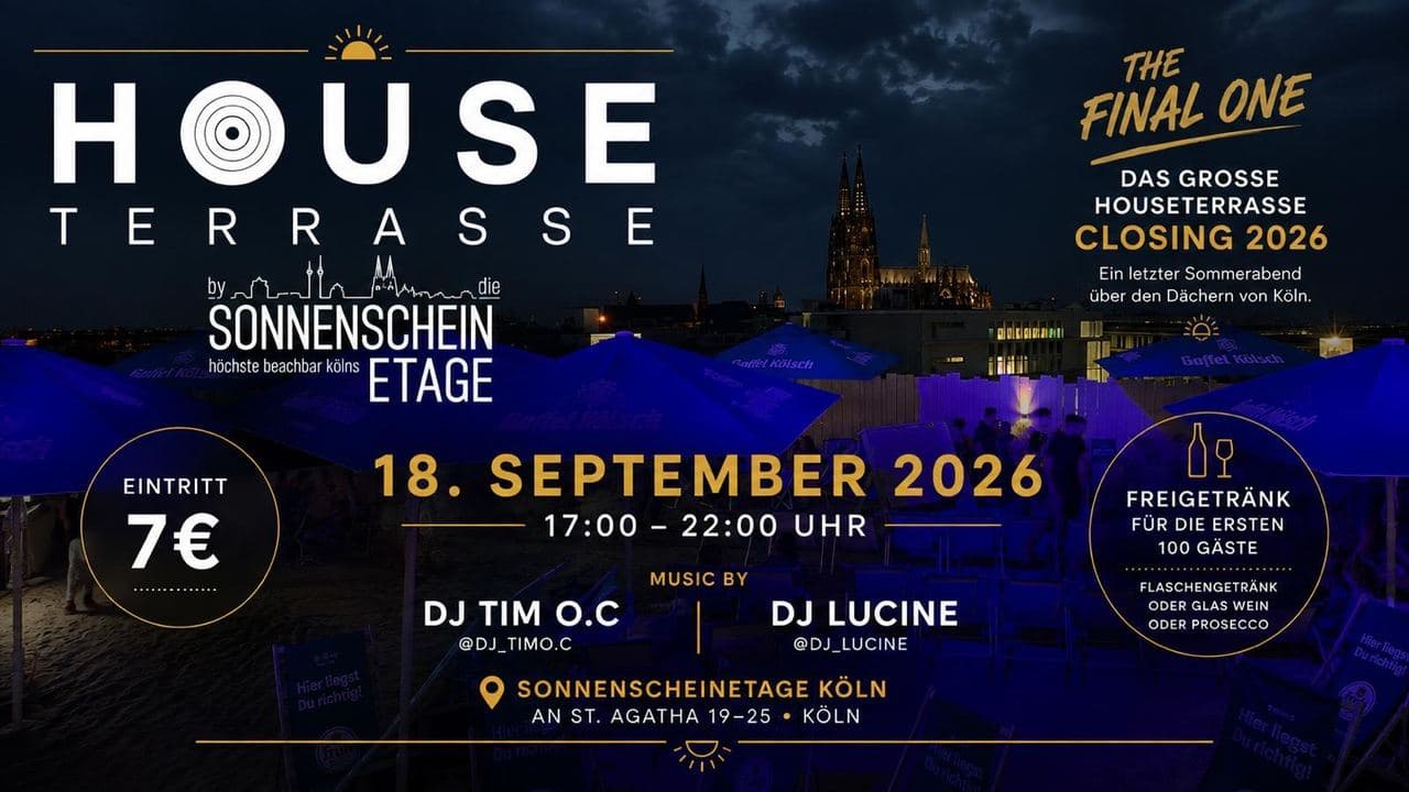 Das große HouseTerrasse Closing 2026 ☀️🎶