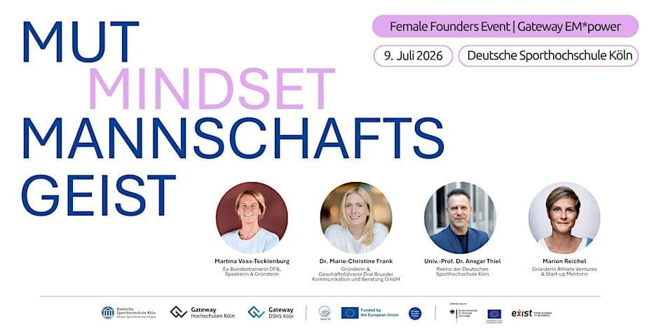 Mut, Mindset, Mannschaftsgeist - Frauen gestalten Zukunft! | Netzwerkevent