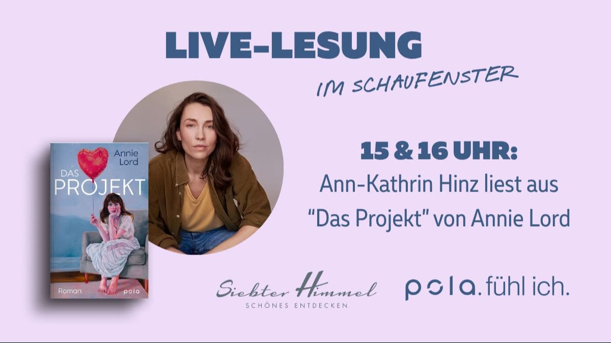 Pop Up Shop mit Live-Lesung im Schaufenster