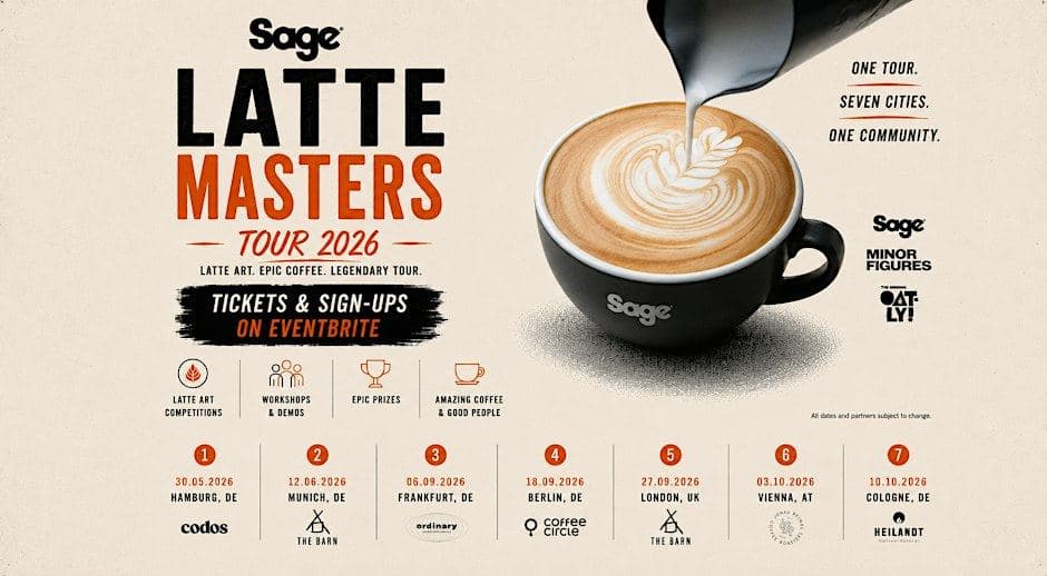 Sage Latte Masters Cologne at Heilandt– Latte Art Competition + Workshops