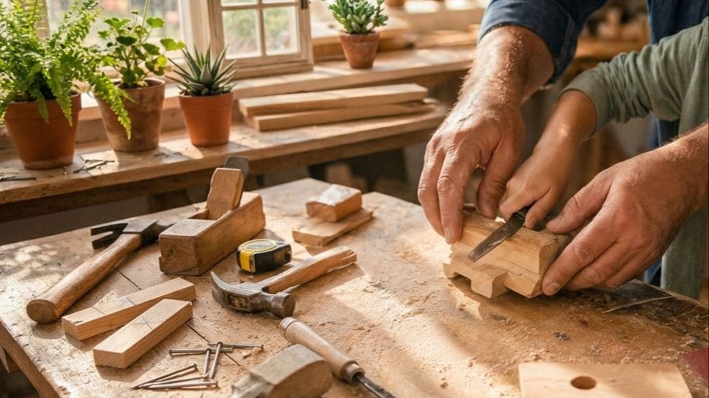 Werkkurs für Kinder & Eltern in Köln – Werken mit Holz (ab 4 Jahre)