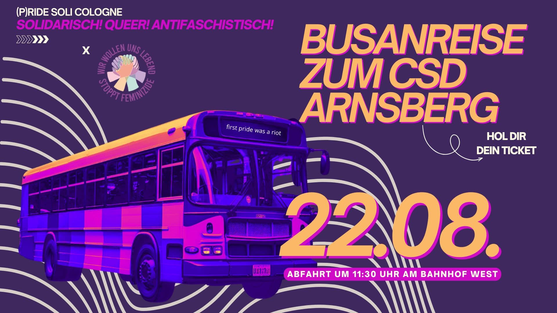 Support your local CSD! Busanreise zum 1. CSD Arnsberg