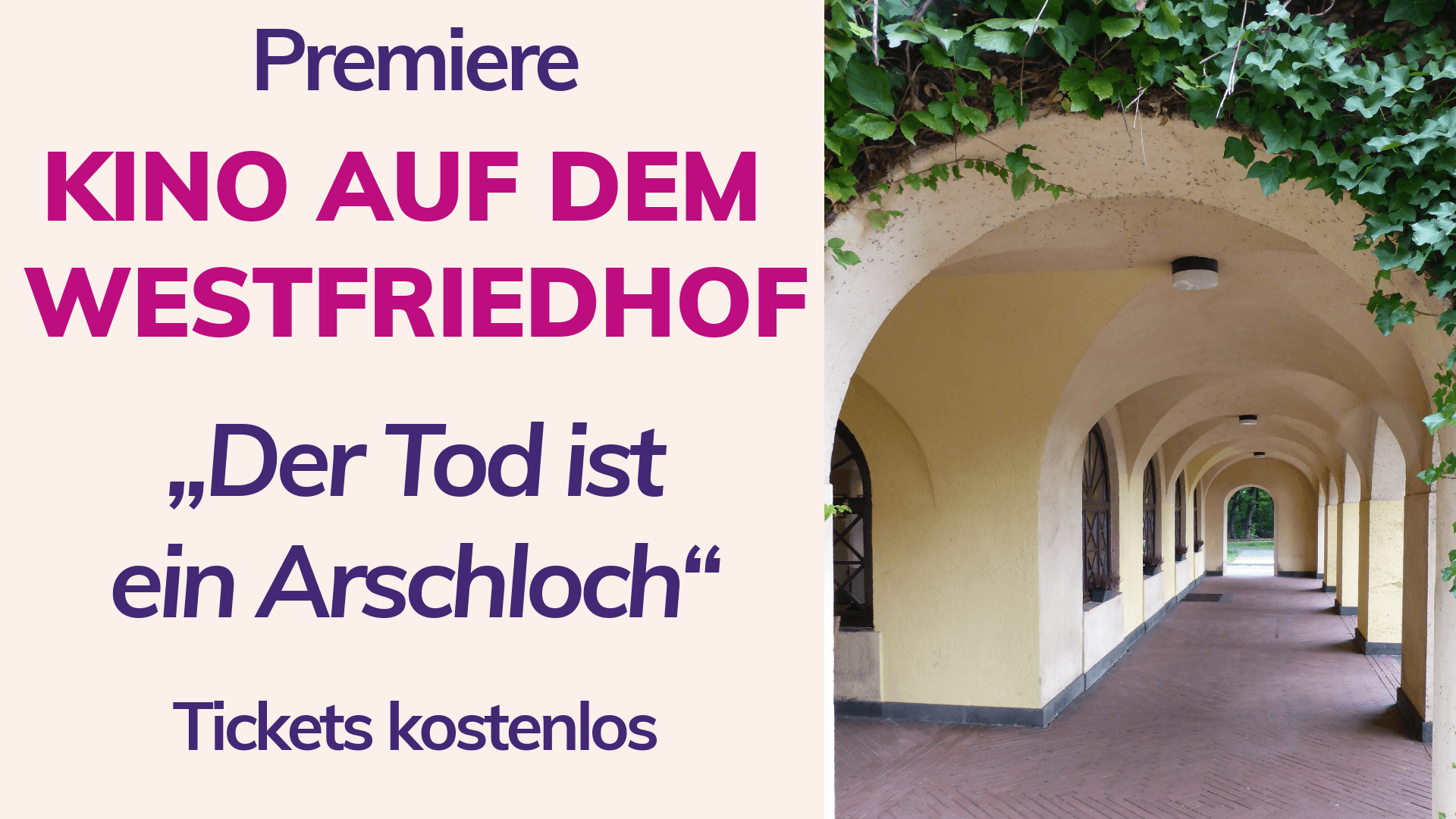 Friedhofskino "Der Tod ist ein Arschloch"
