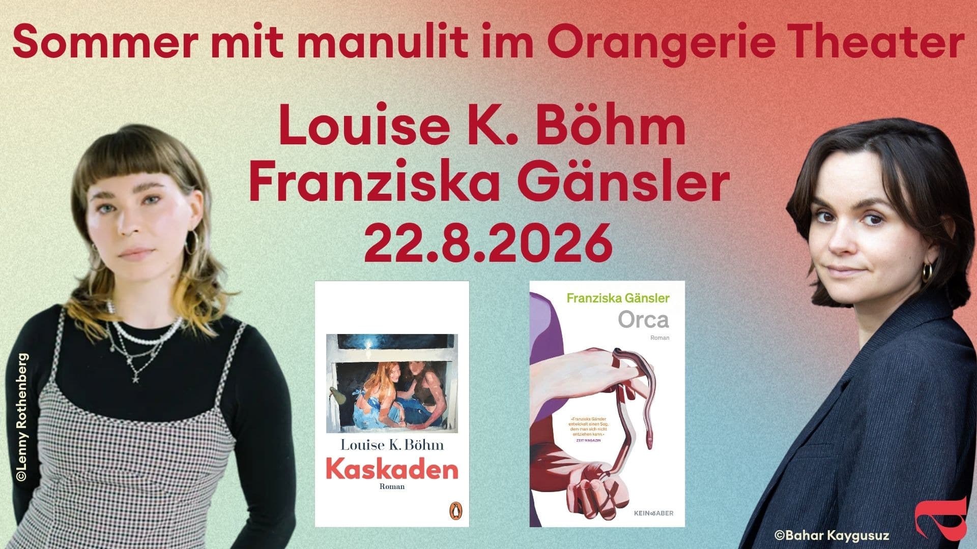 Louise K. Böhm & Franziska Gänsler: 2 Autorinnen, 1 Bühne