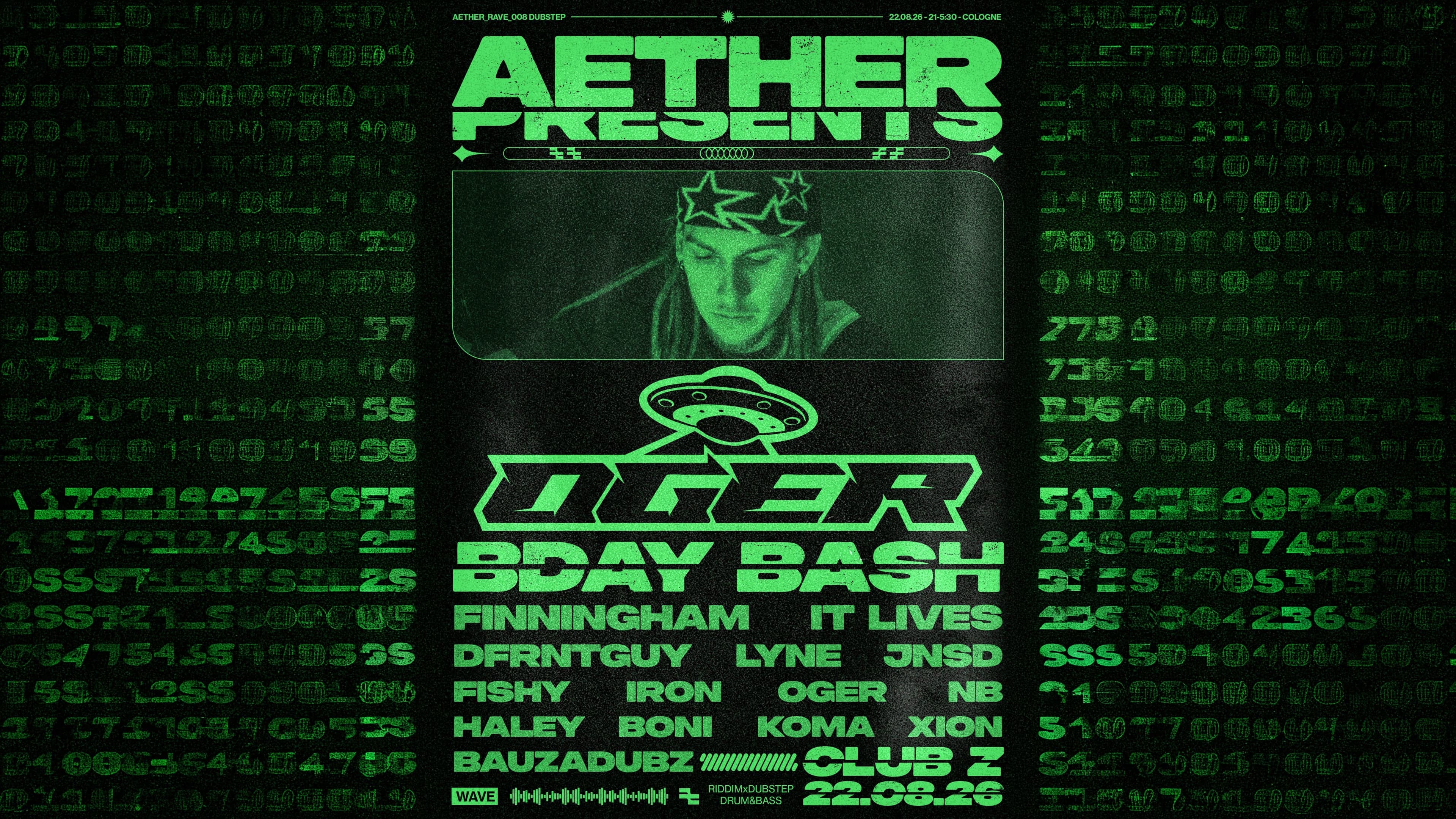 AETHER_BASS PRES.: AETHER_RAVE_008 - OGER BDAY BASH - RIDDIMxDUBSTEPxDNB EDITION
